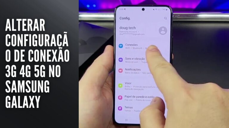 Alterar Configuração de Conexão 3G 4G 5G no Samsung Galaxy