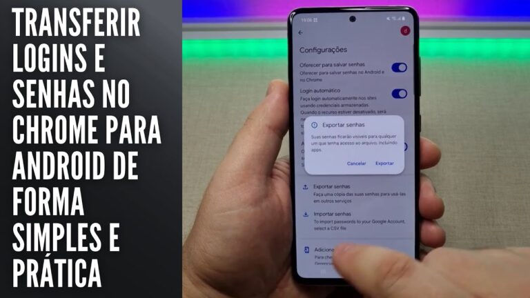 Transferir logins e senhas do Chrome para outras contas