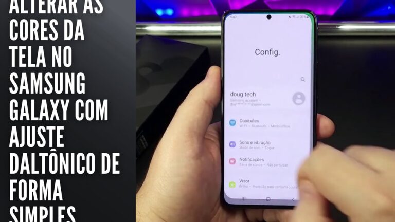 Alterar as cores da tela no Samsung Galaxy com ajuste daltônico de forma simples