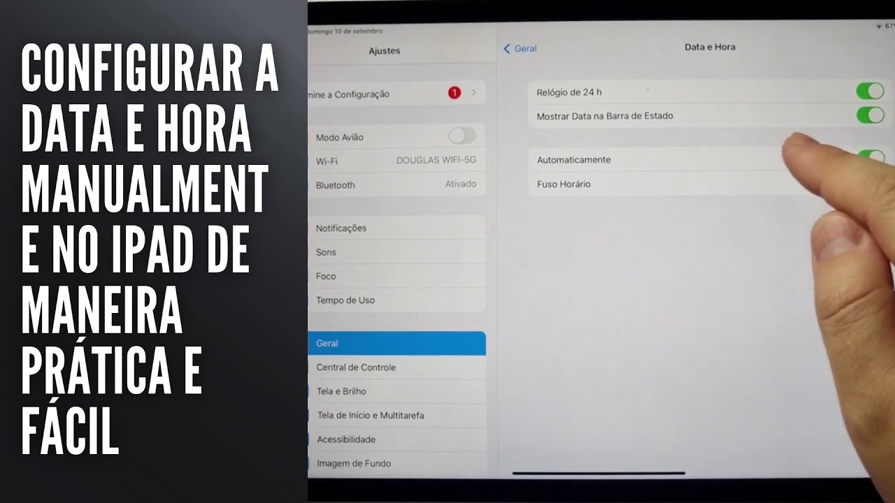 Configurar a data e hora manualmente no iPad de maneira prática e fácil