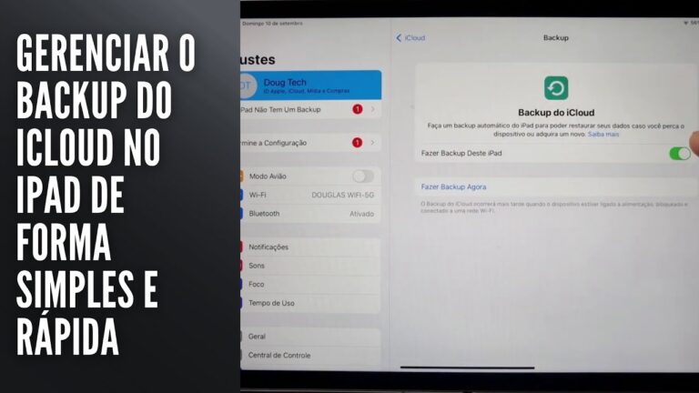 Gerenciar o backup do iCloud no iPad de forma simples e rápida