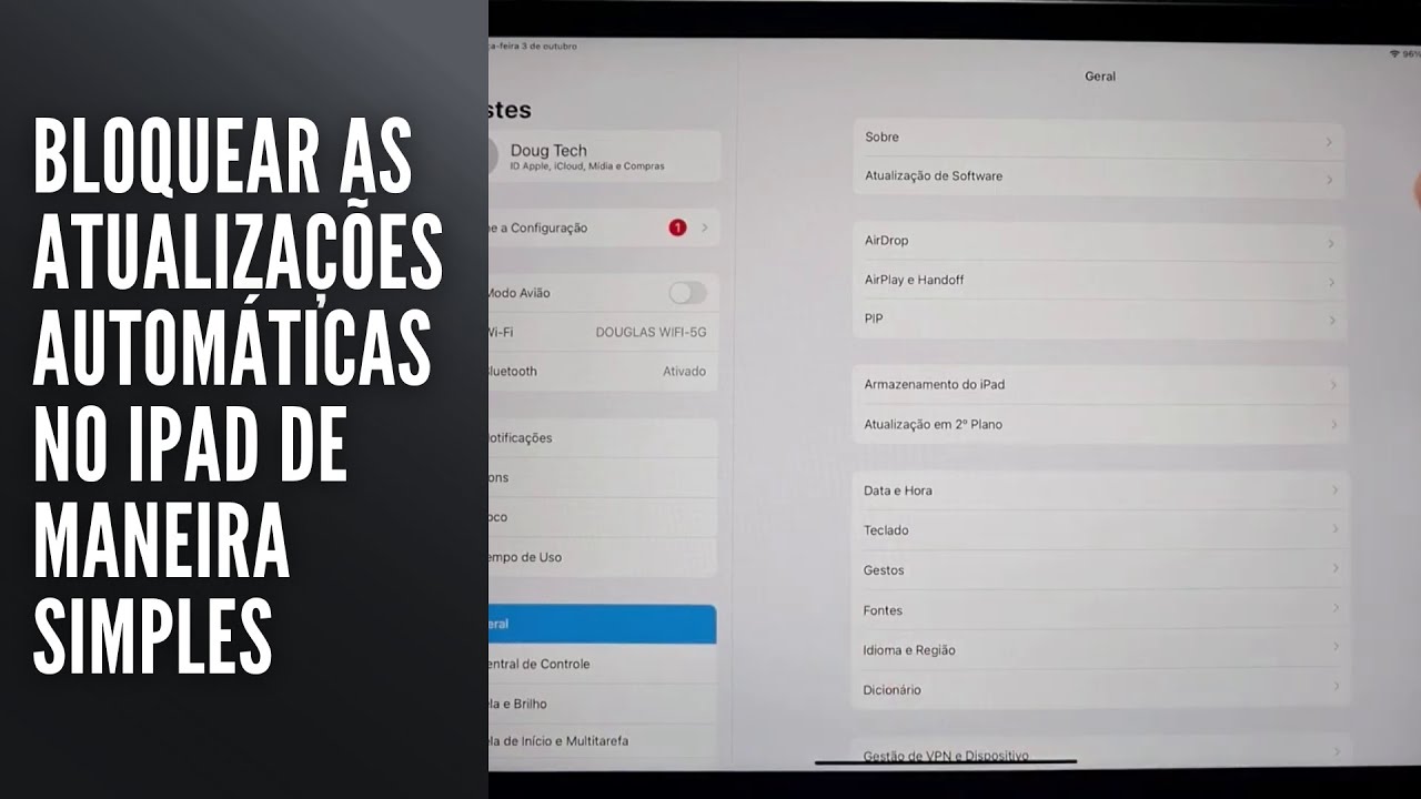 Bloquear as atualizações automáticas no iPad de maneira simples
