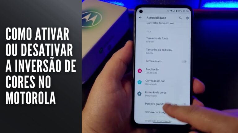 Como Ativar ou Desativar a Inversão de Cores no Motorola