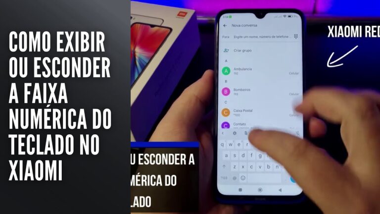 Como exibir ou esconder a faixa numérica do teclado no Xiaomi