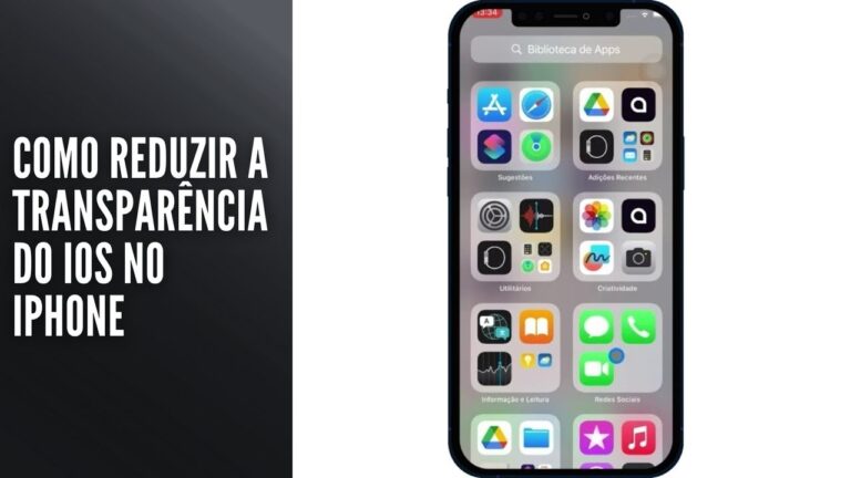 Como Reduzir a TRANSPARÊNCIA do iOS no iPhone