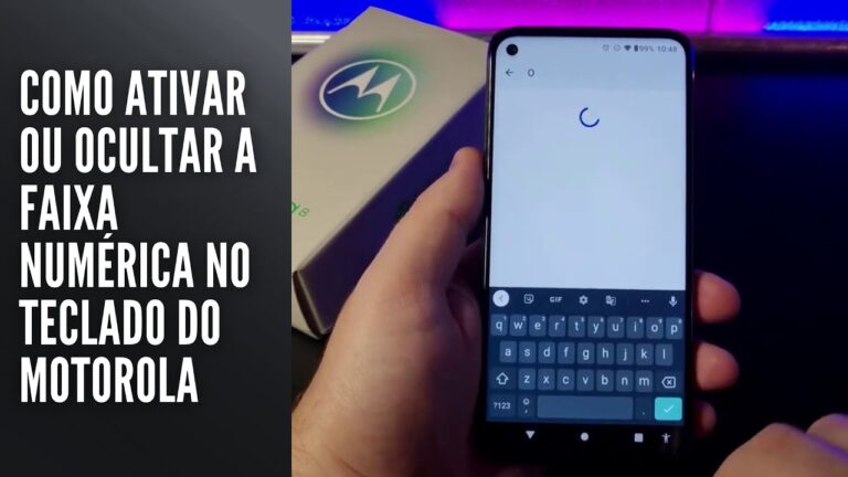 Como Ativar ou Ocultar a Faixa Numérica no Teclado do Motorola