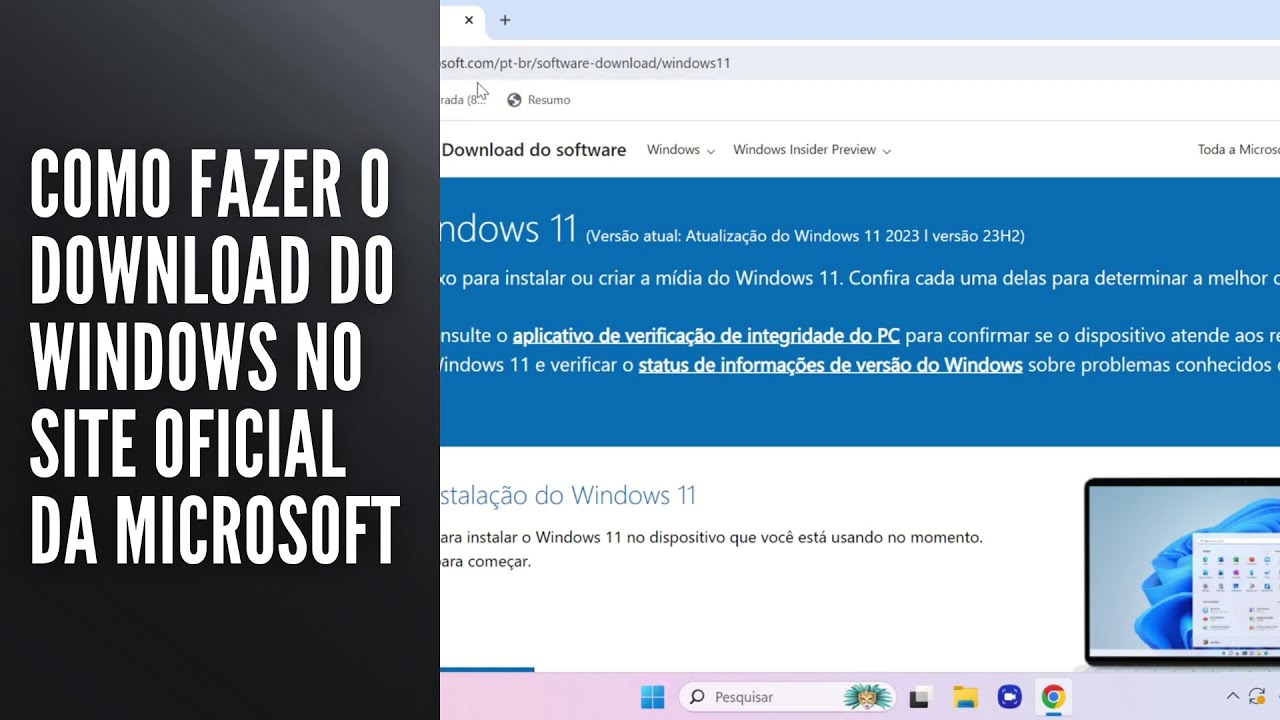 Como Fazer o Download do Windows no Site Oficial da Microsoft