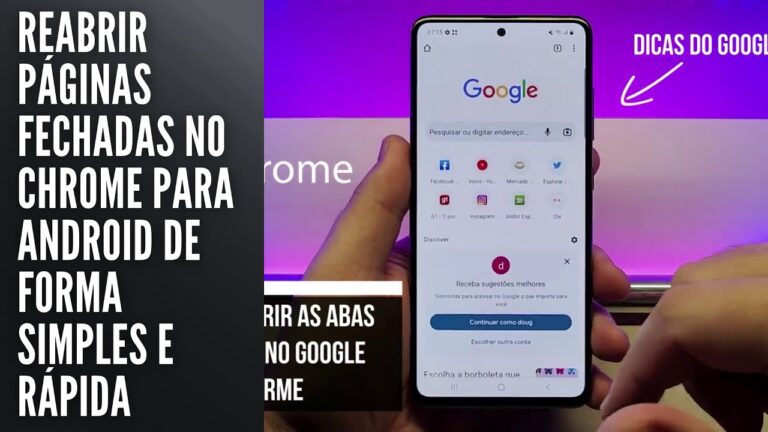 Reabrir páginas fechadas no Chrome para Android de forma simples e rápida