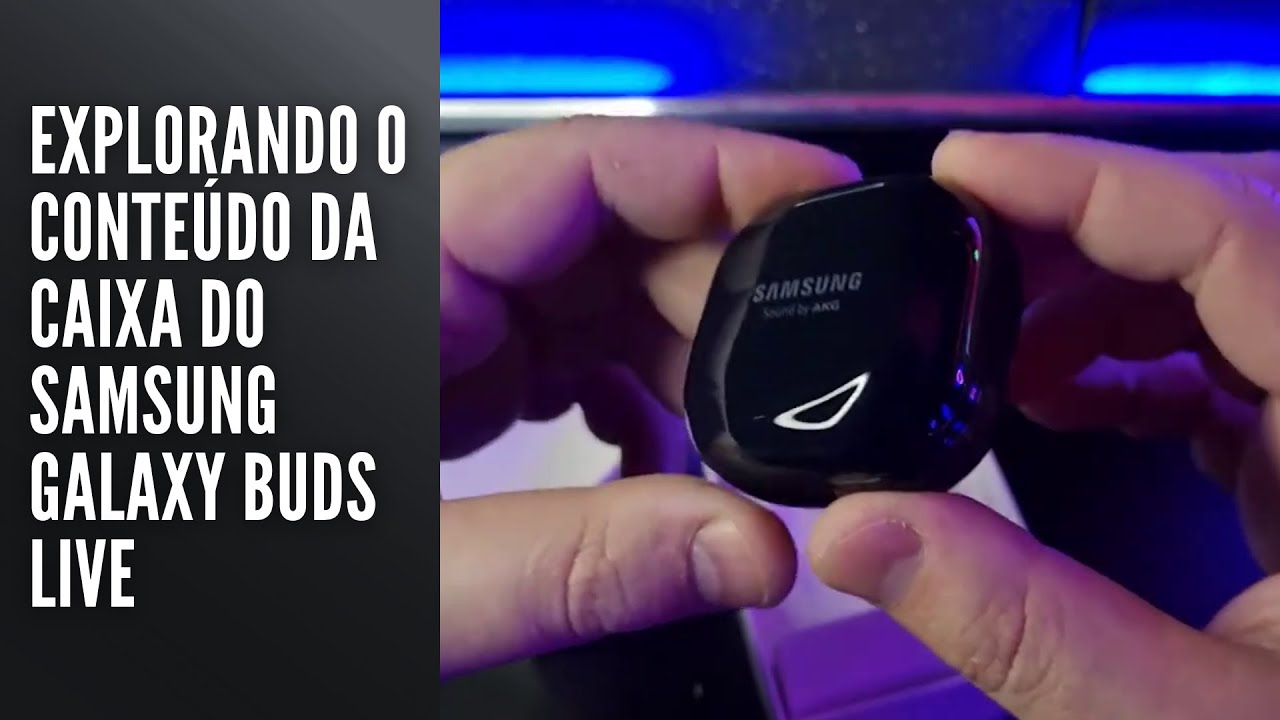 Conteúdo da caixa do Samsung Galaxy Buds Live