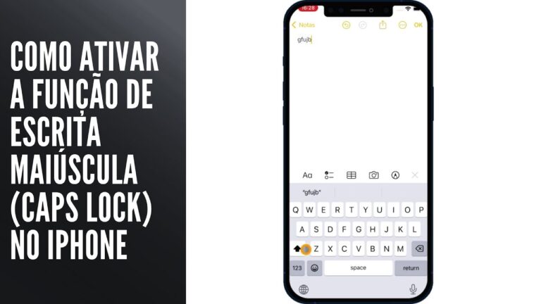 Como Ativar a Função de Escrita Maiúscula Caps Lock no iPhone