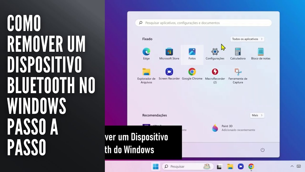 Como Remover um Dispositivo Bluetooth no Windows Passo a Passo