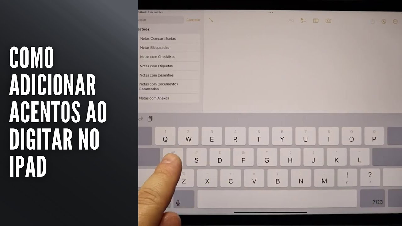 Como Adicionar Acentos ao Digitar no iPad Como Adicionar Acentos ao Digitar no iPad