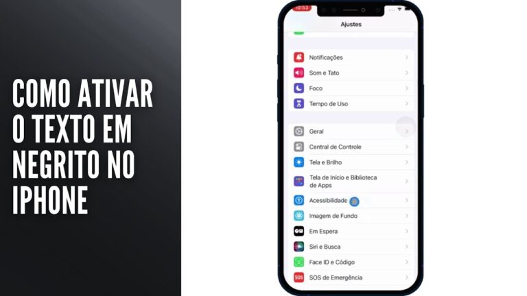 Como Ativar o Texto em Negrito no iPhone