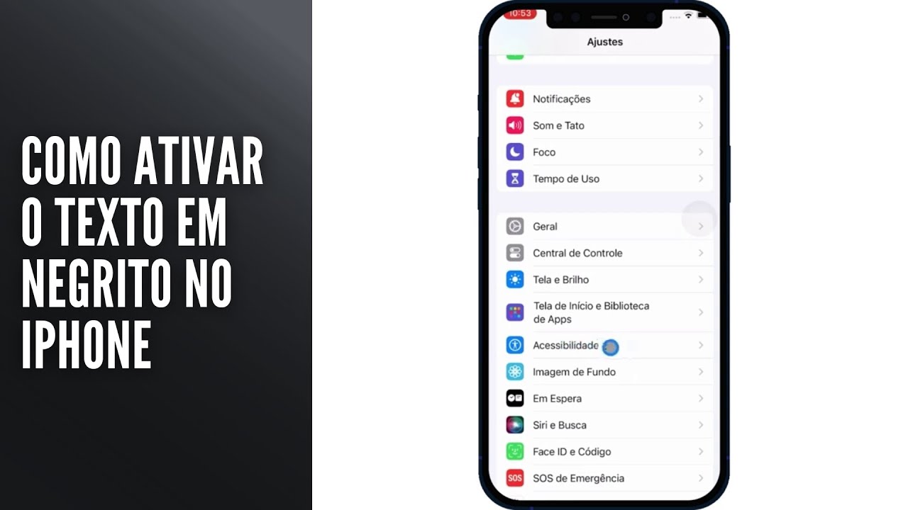 Como Ativar o Texto em Negrito no iPhone