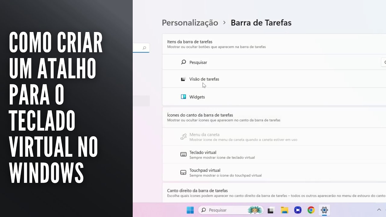 Como Criar um Atalho para o Teclado Virtual no Windows