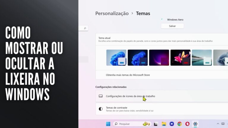 Como Mostrar ou Ocultar a Lixeira no Windows