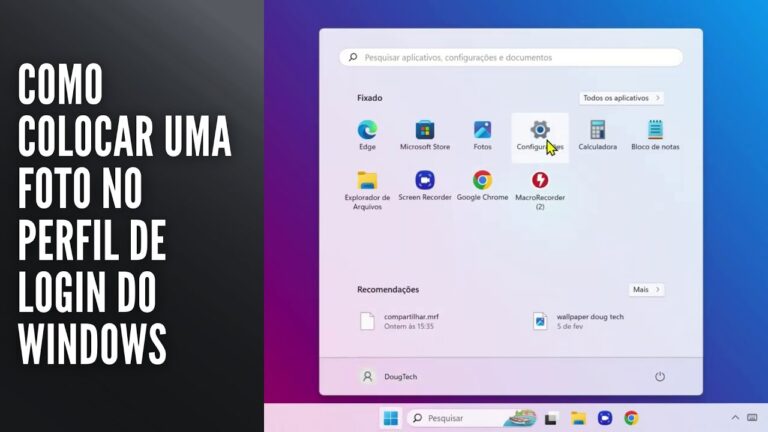Como Colocar uma Foto no Perfil de Login do Windows