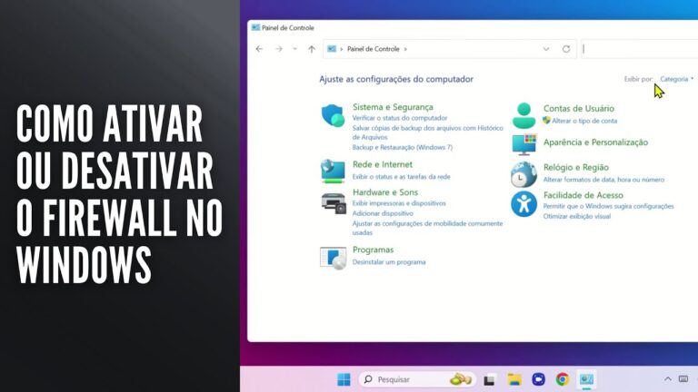 Como Ativar ou Desativar o Firewall no Windows