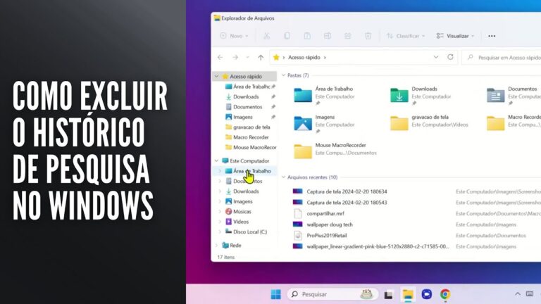 Como Excluir o Histórico de Pesquisa no Windows