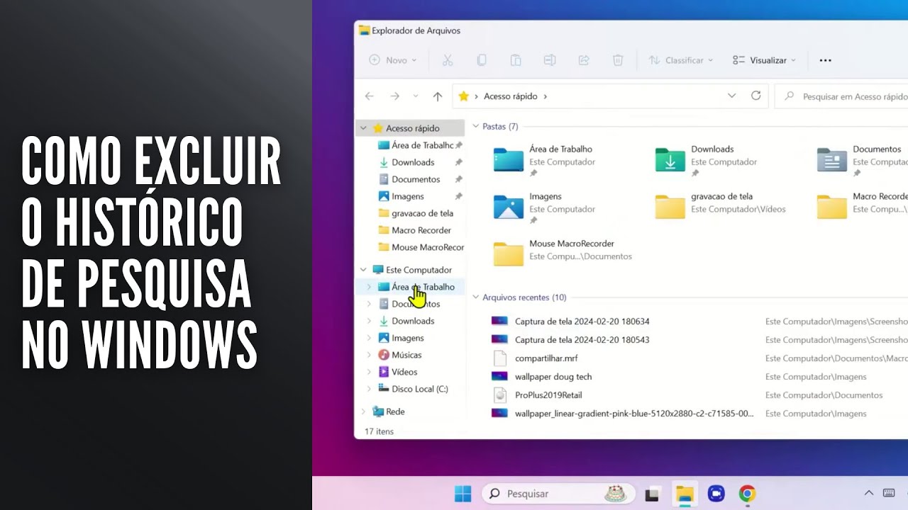 Como Excluir o Histórico de Pesquisa no Windows