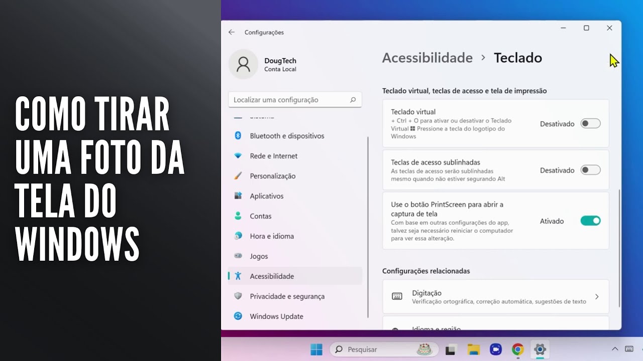 Como tirar uma FOTO da TELA do Windows Como tirar uma FOTO da TELA do Windows