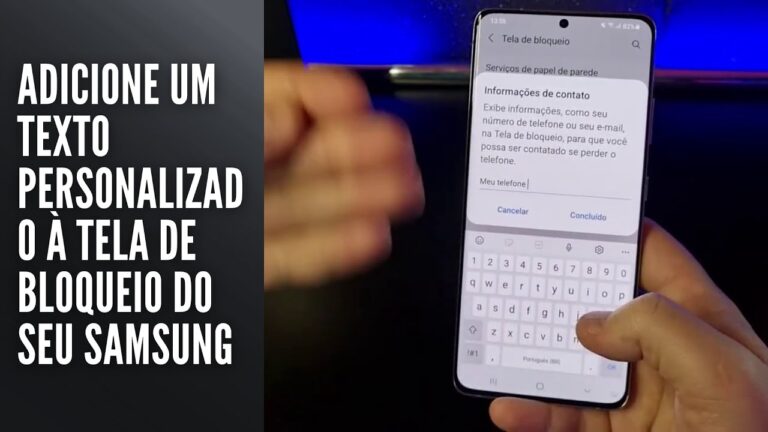 Adicione um texto personalizado à tela de bloqueio do seu Samsung