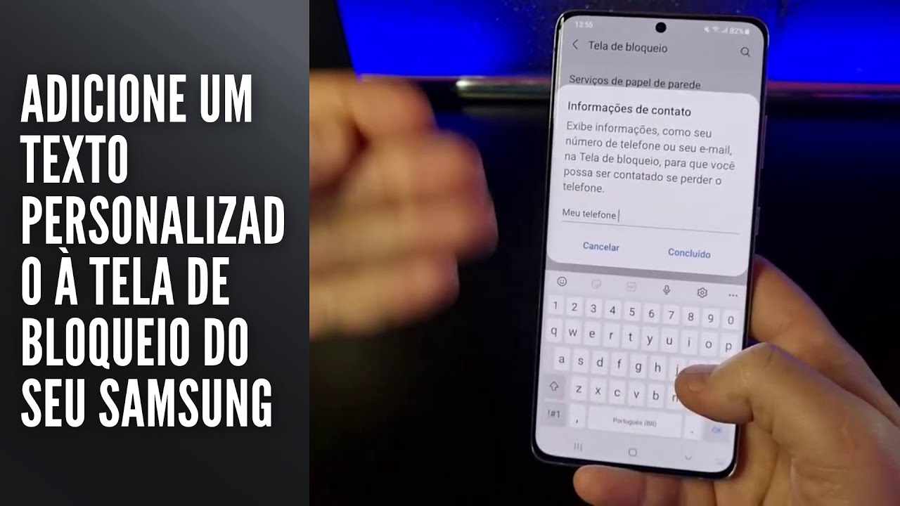 Adicione um TEXTO na TELA DE BLOQUEIO do seu Samsung