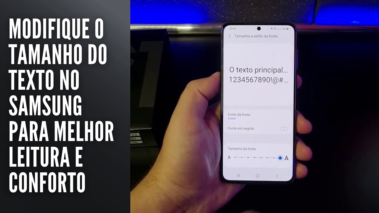 Modifique o tamanho do texto no Samsung para melhor leitura