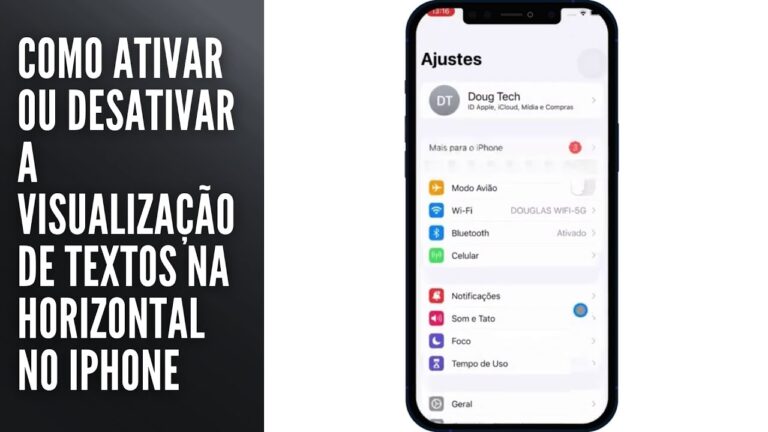 Como Ativar ou Desativar a Visualização de Textos na Horizontal no iPhone