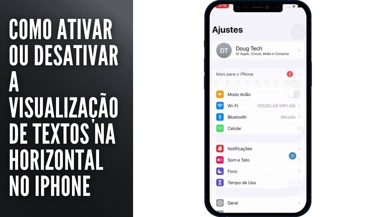 Como Ativar ou Desativar a Visualização de Textos na Horizontal no iPhone