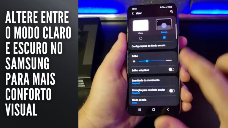 Altere entre o modo claro e escuro no Samsung