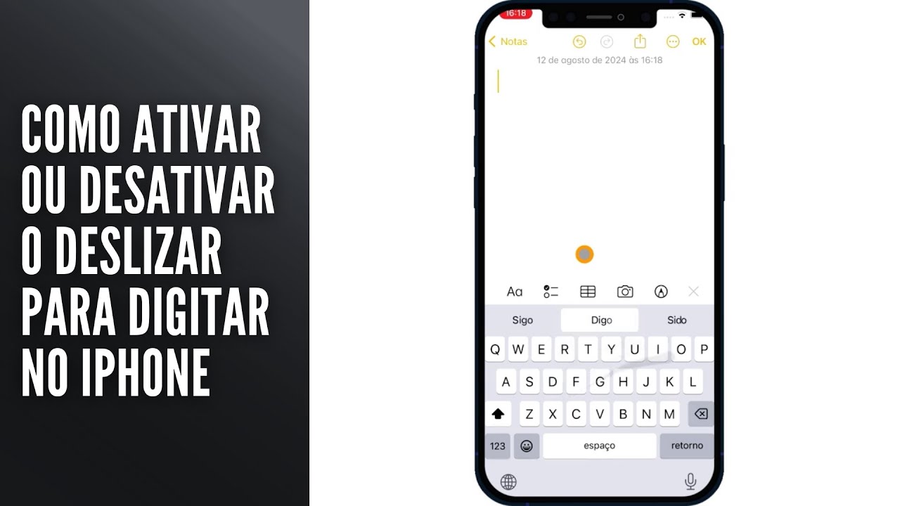 Como Ativar ou Desativar o Deslizar para Digitar no iPhone Como Ativar ou Desativar o Deslizar para Digitar no iPhone
