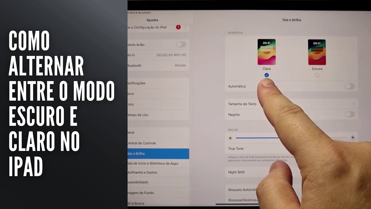 Como Alternar entre o Modo Escuro e Claro no iPad Como Alternar entre o Modo Escuro e Claro no iPad