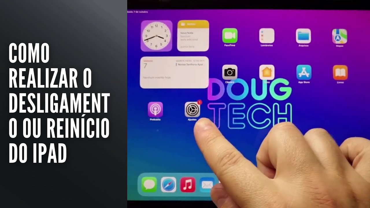 Como Realizar o Desligamento ou Reinício do iPad Como Realizar o Desligamento ou Reinício do iPad