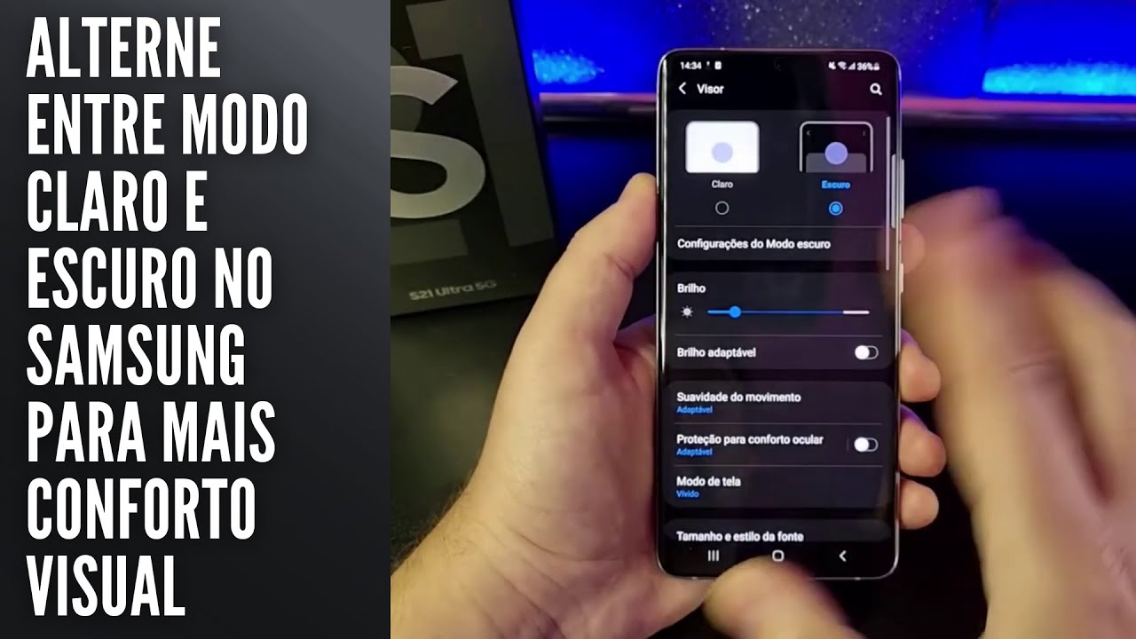 Alterne entre modo claro e escuro no Samsung para mais conforto visual