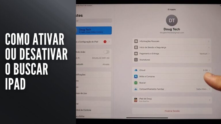 Como Ativar ou Desativar o Buscar iPad