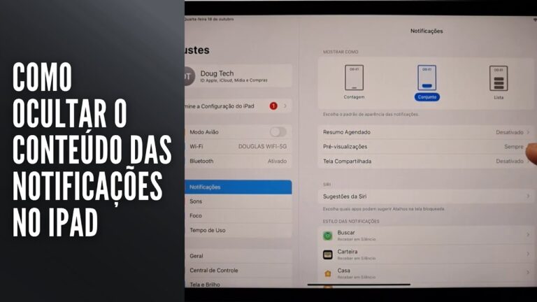 Como Ocultar o Conteúdo das Notificações no iPad