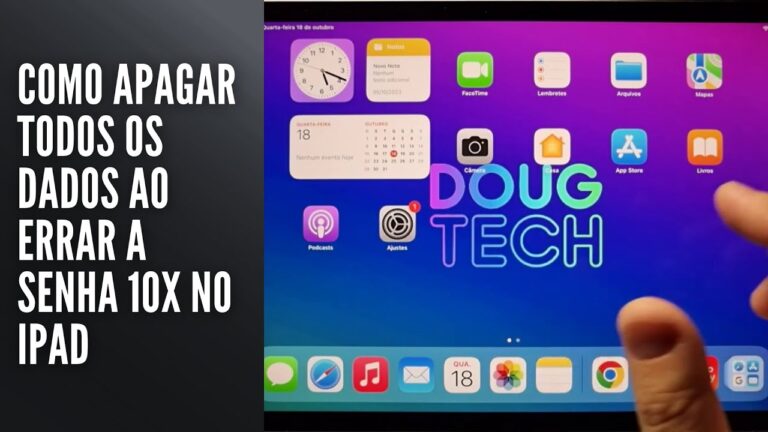 Como Apagar Todos os Dados ao Errar a Senha 10x no iPad