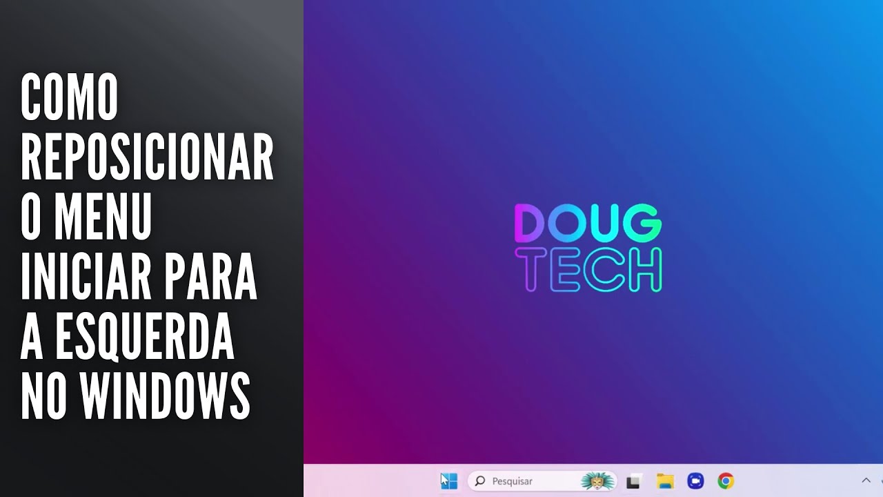 Como Reposicionar o Menu Iniciar para a Esquerda no Windows Como Reposicionar o Menu Iniciar para a Esquerda no Windows