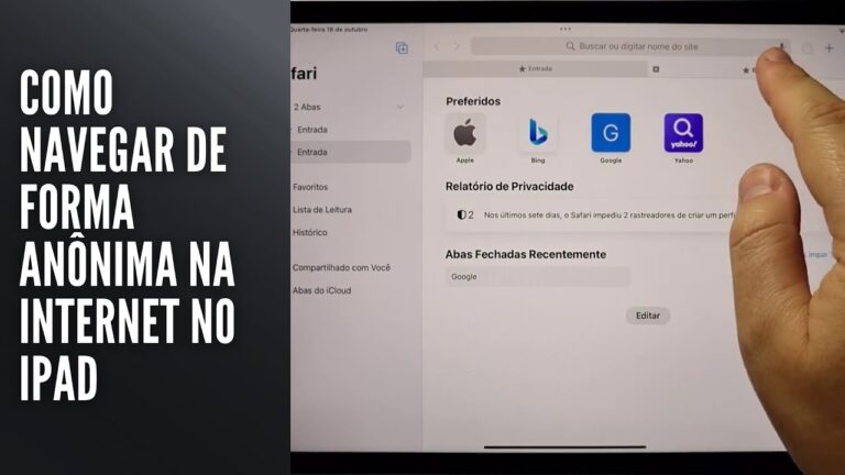 Como Navegar de Forma Anônima na Internet no iPad