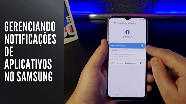 Gerenciando notificações de aplicativos no Samsung