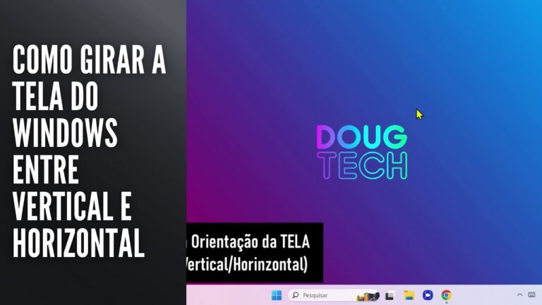 Como Girar a Tela do Windows entre Vertical e Horizontal