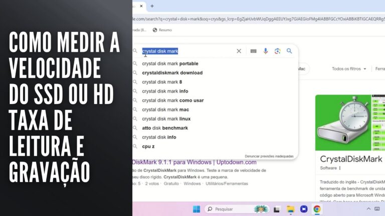 Como Medir a Velocidade do SSD ou HD Taxa de Leitura e Gravação
