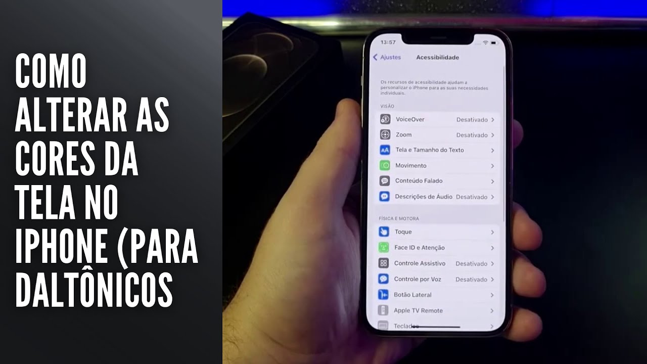 Como Alterar as CORES da TELA no iPhone Para Daltônicos Como Alterar as CORES da TELA no iPhone Para Daltônicos