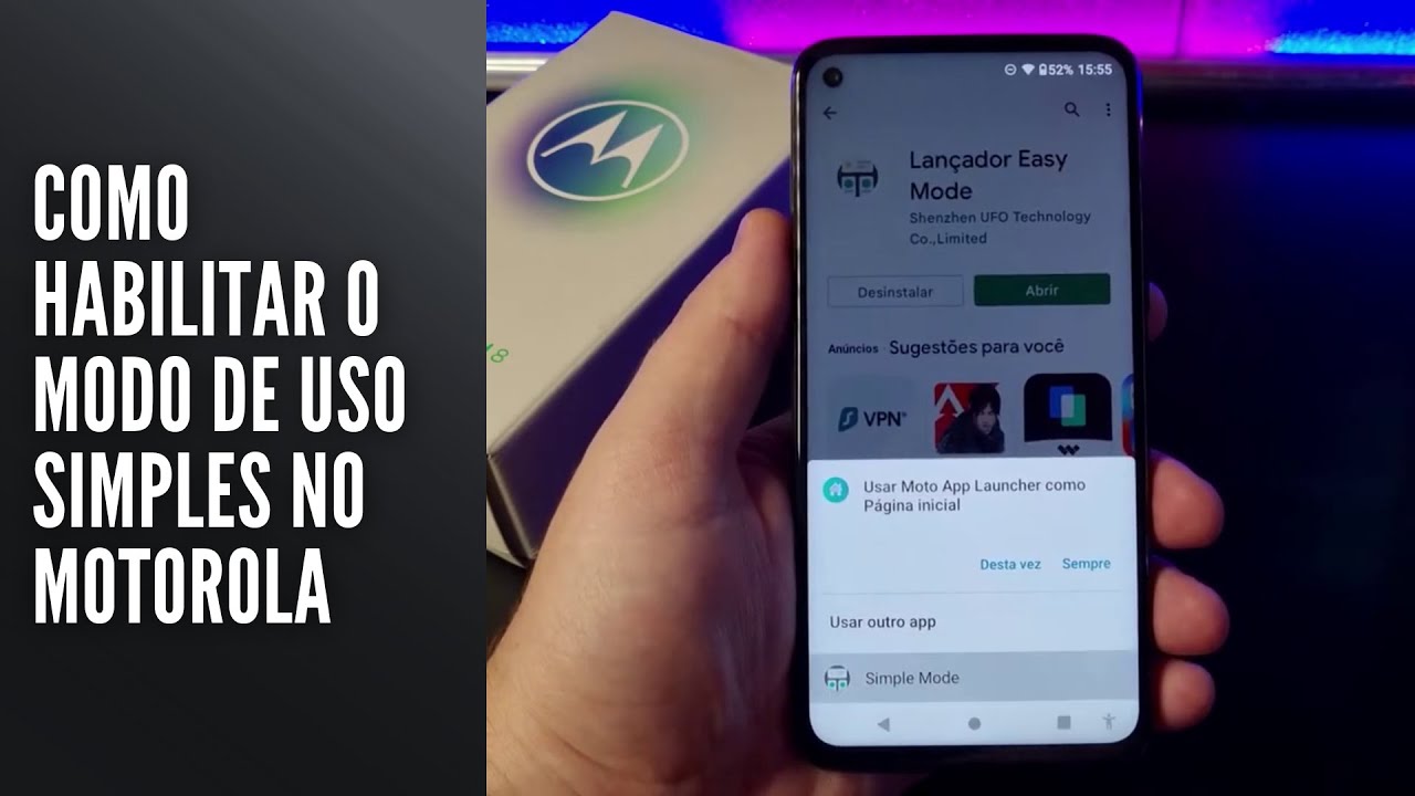 Como Habilitar o Modo de Uso Simples no Motorola