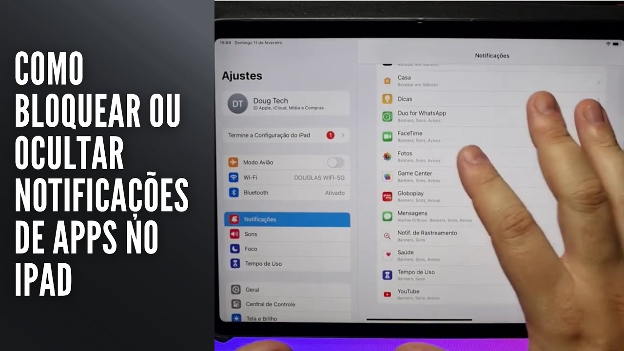 Como Bloquear ou Ocultar Notificações de Apps no iPad