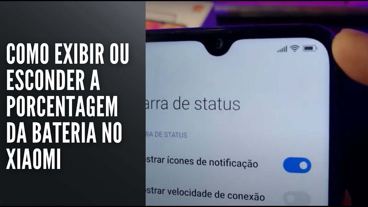 Como exibir ou esconder a porcentagem da bateria no Xiaomi