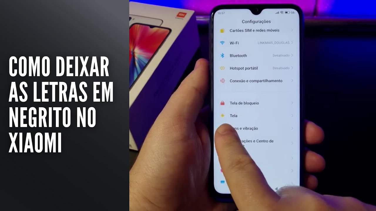 Como deixar as letras em negrito no Xiaomi Como deixar as letras em negrito no Xiaomi