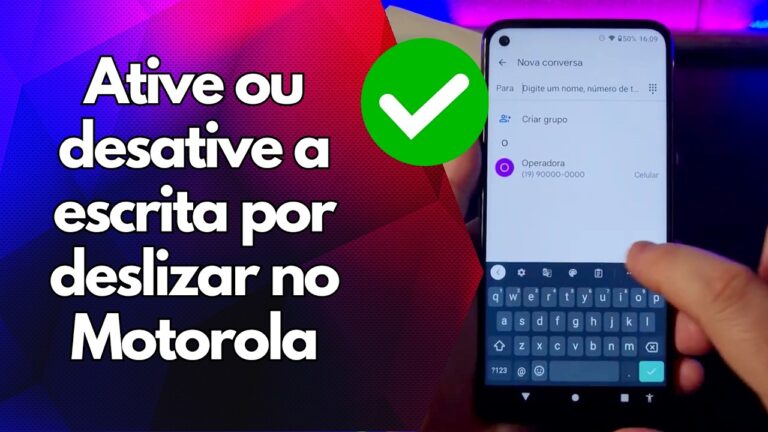 ✅ Ative ou desative a escrita por deslizar no Motorola