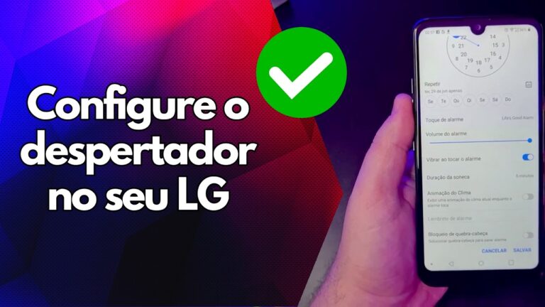 ✅ Configure o despertador no seu LG